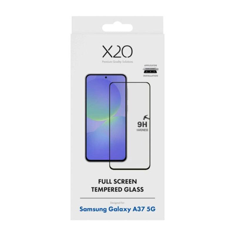 X2O Samsung Galaxy A37 9H Hærdet Skærmbeskyttelsesglas - Full Fit - Gennemsigtig