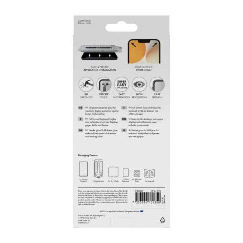X2O Samsung Galaxy A37 9H Hærdet Skærmbeskyttelsesglas - Full Fit - Gennemsigtig