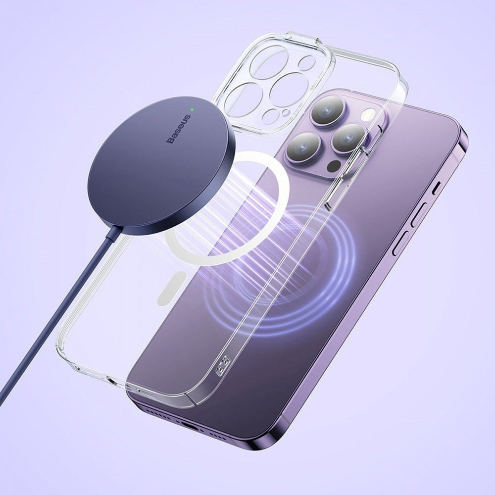 Baseus Simple Mini3 Magnetisk 15W trådløs lader - MagSafe-kompatibel - Blå