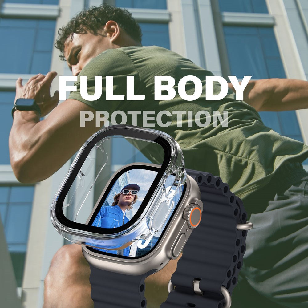 PanzerGlass Apple Watch Ultra 3/2/1 (49mm) Snappie Full Body Cover + Indbygget Skærmbeskyttelse - Transparent