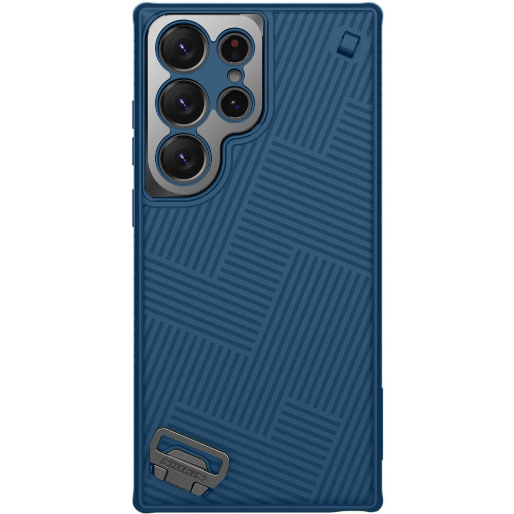 NILLKIN Samsung Galaxy S23 Ultra Silikone Cover m. Grip - Blå