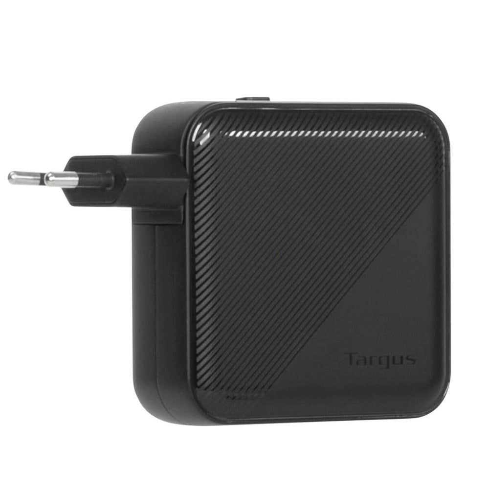 Targus 100W GaN PD Vægoplader m. 2 x USB-C, 2 x USB-A og Rejseadaptere - Sort