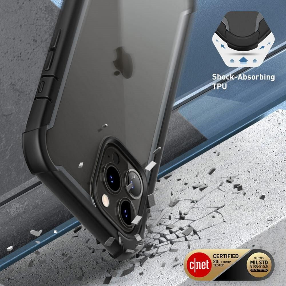 iPhone 13 Pro i-Blason Ares Bagside Cover m. Skærmbeskyttelse - Sort