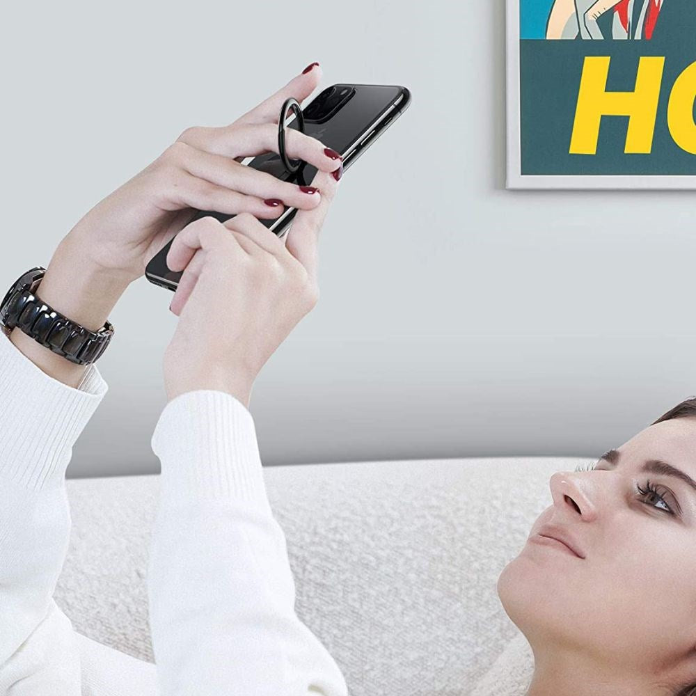 Smartphone Finger Ring fra Tech-Protect w. 3M-klistremerke - Magnetisk - Blomsterose