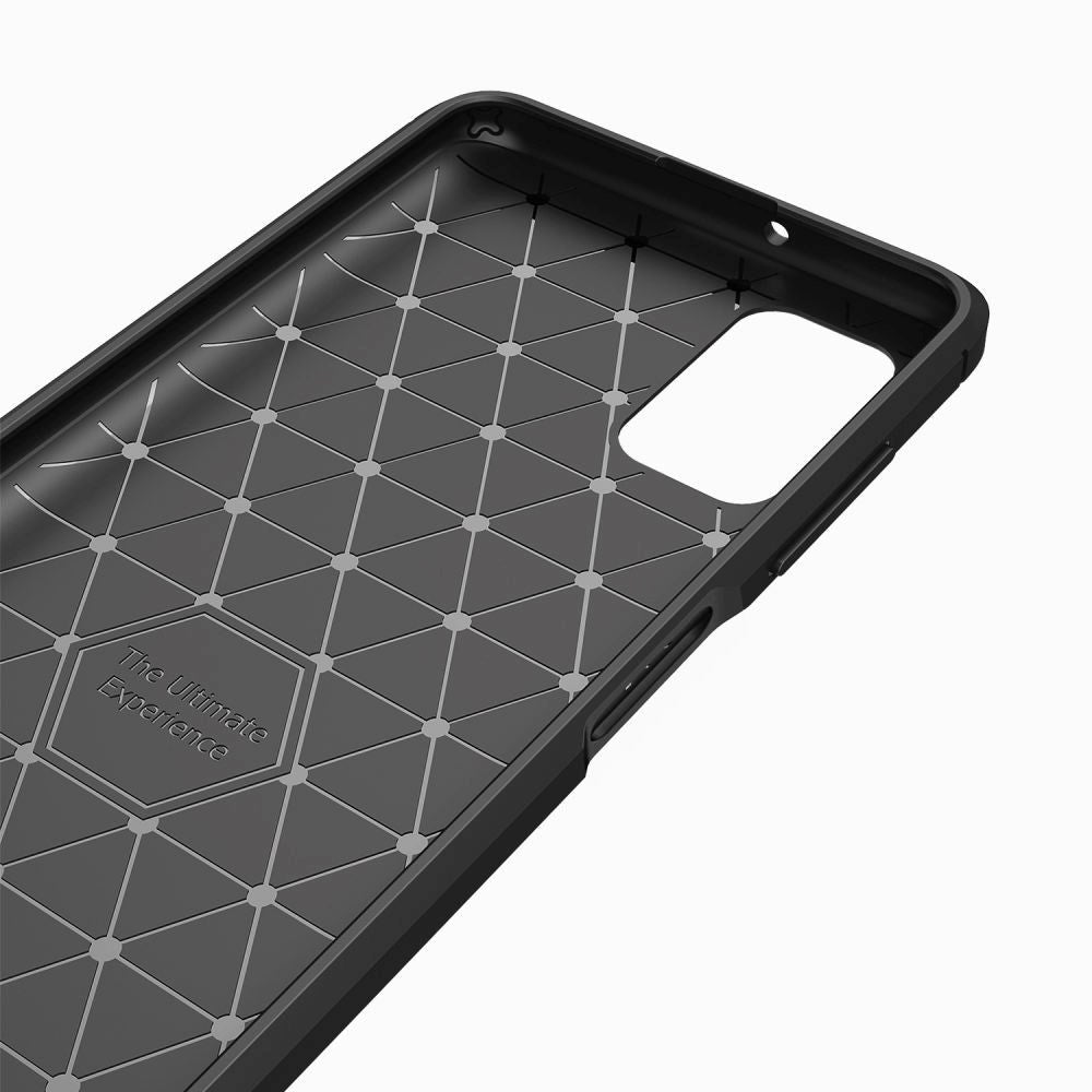 Samsung Galaxy A03s Tech-Protect fleksibelt plastkarbon bakdeksel - svart