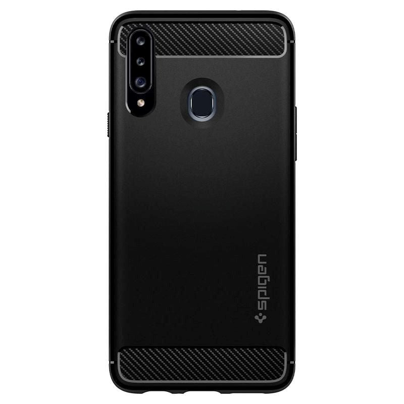 Samsung Galaxy A20s Spigen Rugged Armor Cover Svart