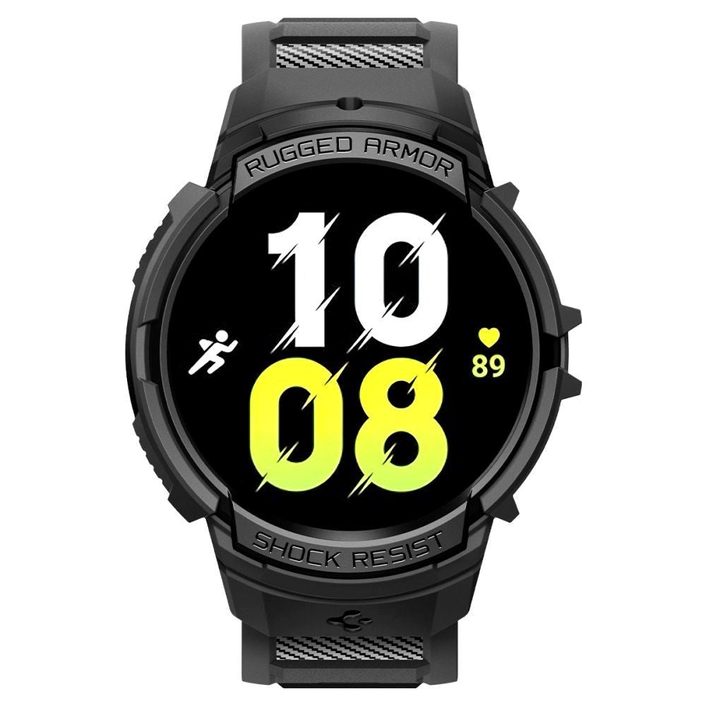 Samsung Galaxy Watch 6 (44mm) SPIGEN Rugged Armor Pro Case - Plastik Cover m. Rem - Mat Sort