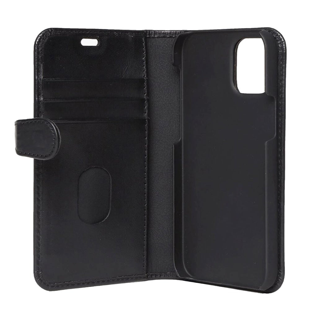 iPhone 12 Mini Buffalo Wallet Læder Cover m. Pung & Magnet - Sort