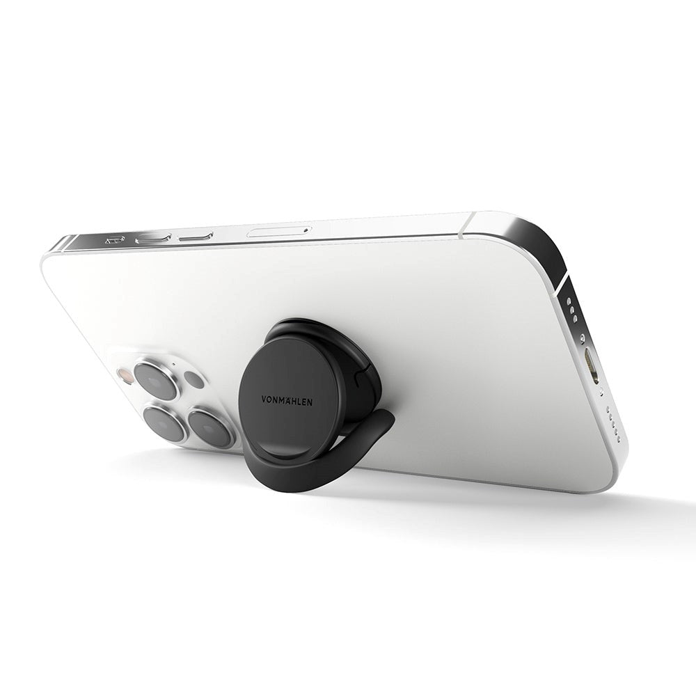 VONMÄHLEN Backflip Pure 3-in-1 Phone Grip Magnetisk Mount / Ståfunktion & Fingerring - Sort