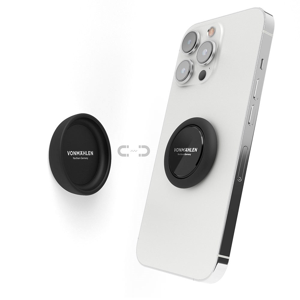 VONMÄHLEN Backflip Pure 3-in-1 Phone Grip Magnetisk Mount / Ståfunktion & Fingerring - Sort