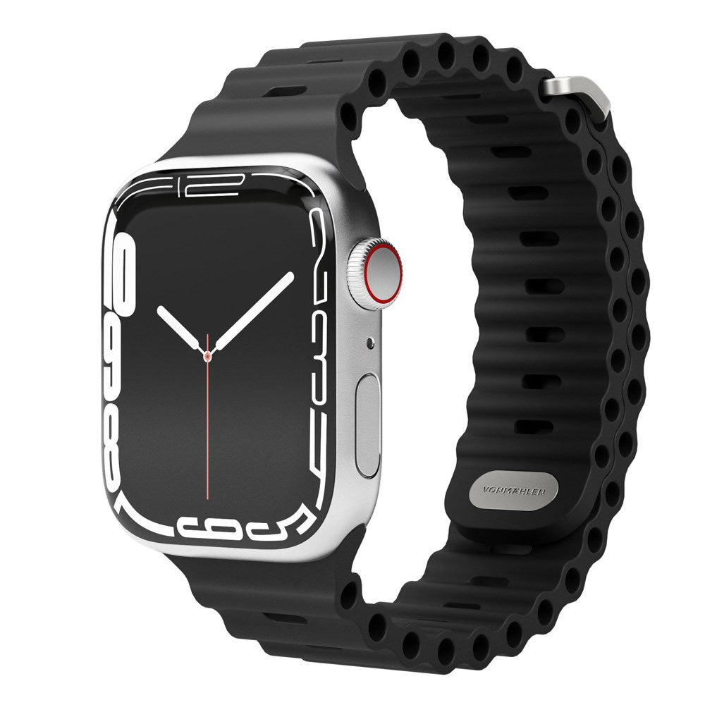 Vonmählen Apple Watch (38/40/SE/41/42 mm) Wave Band 2 resirkulert silikonstropp - svart