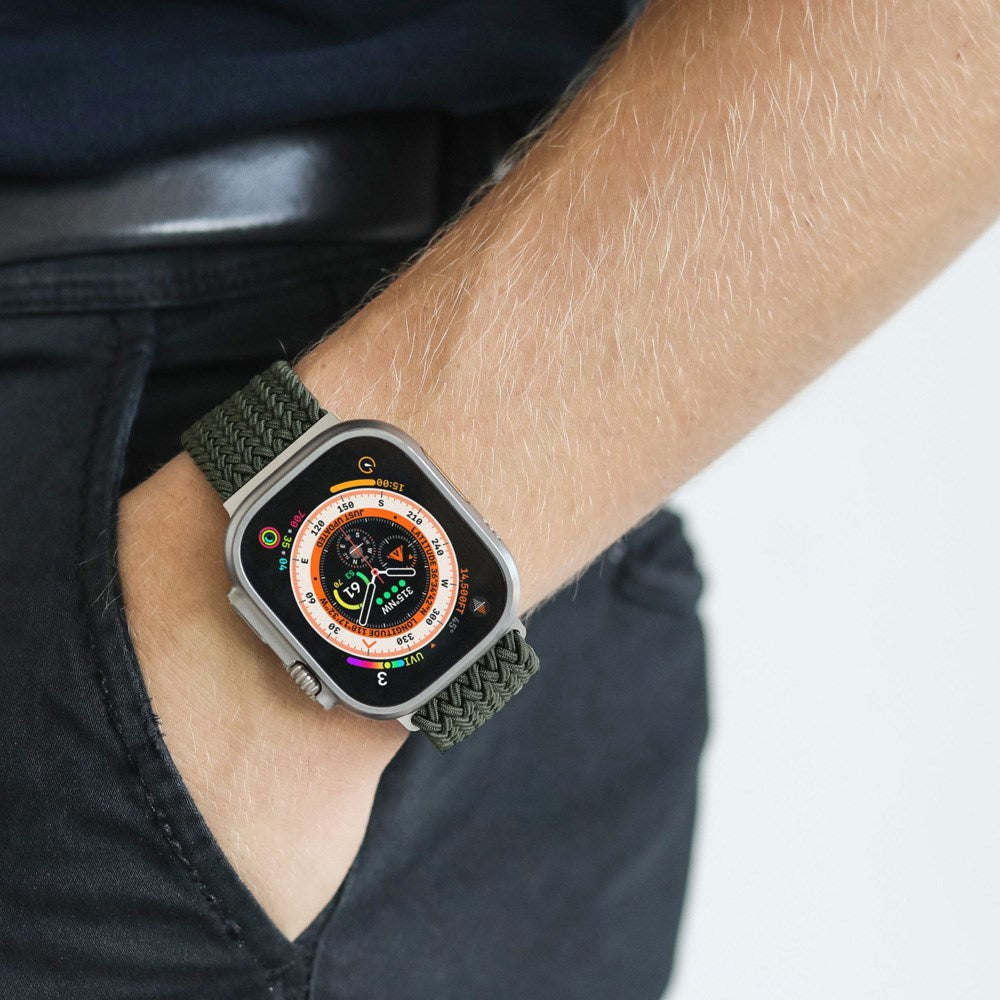 Vonmählen Apple Watch (42/44/45/SE/46/49 mm) Vevd Loop Nylon Watch Strap - Oliven