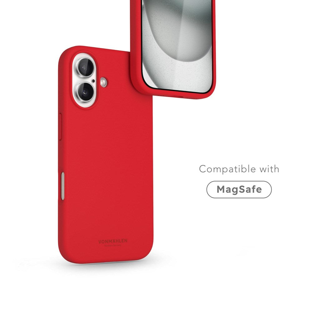 Vonmählen iPhone 16 Eco Silikon Bakdeksel - MagSafe-kompatibel - Firecracker