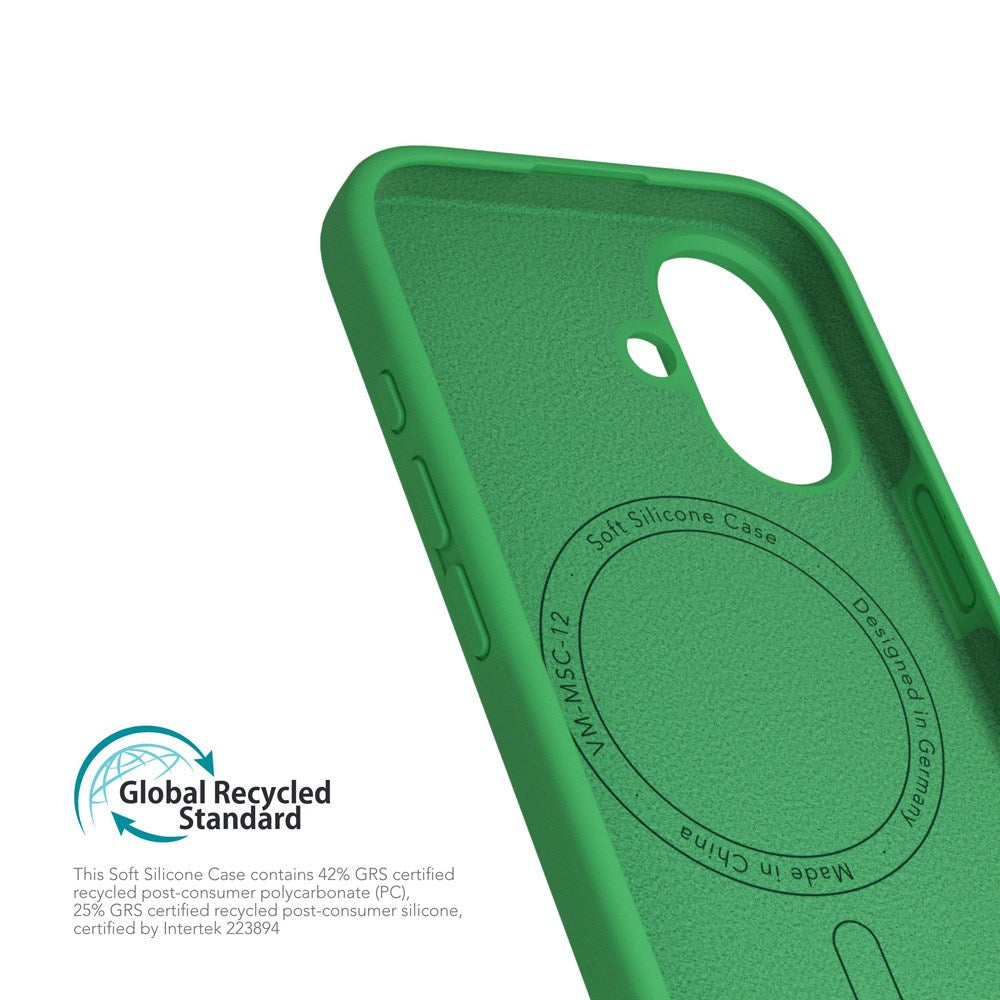Vonmählen iPhone 16 Eco Silikon Bakdeksel - MagSafe kompatibel - Green Haven