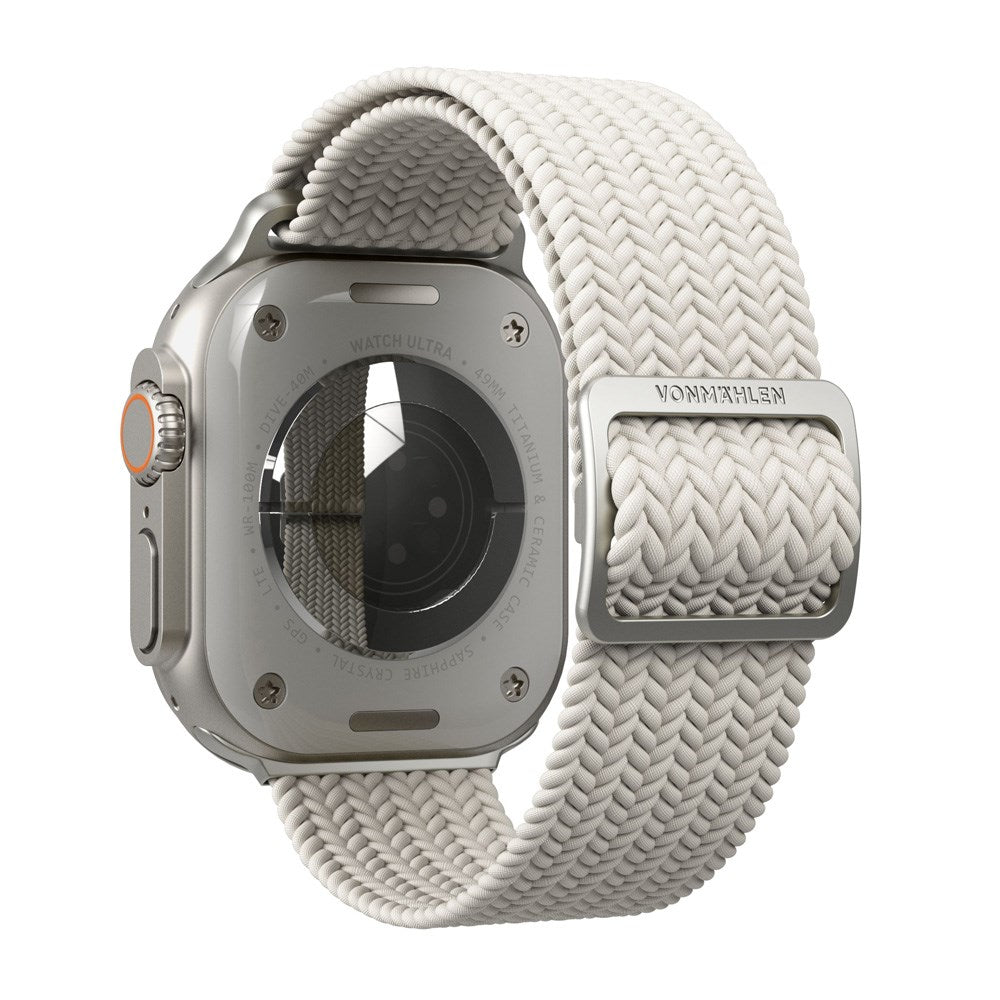 Vonmählen Apple Watch (42/44/45/SE/46/49 mm) Vevd Loop Nylon Watch Strap - Creme