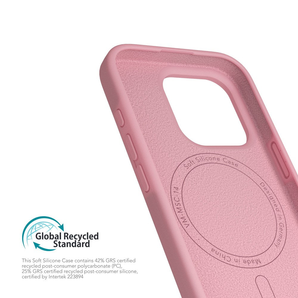 Vonmählen iPhone 16 Pro Eco Silikone Bagside Cover - MagSafe Kompatibel - Cherry Blossom