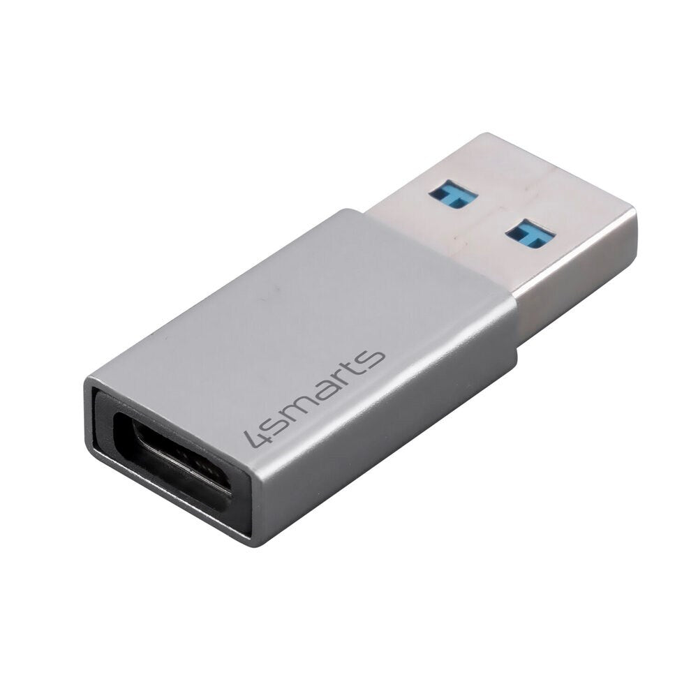 4smarts USB-C til USB-A Adaptersæt - 2 Stk. - Grå