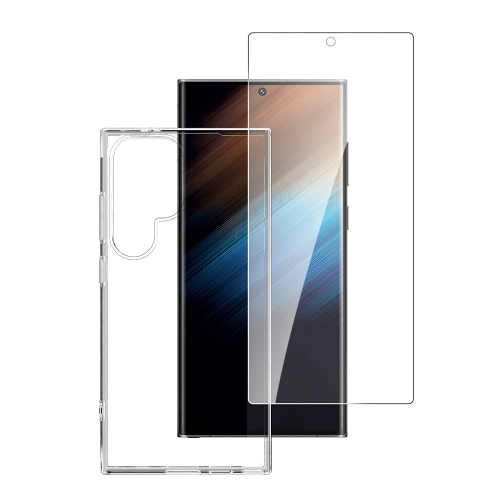 Samsung Galaxy S24 Ultra 4smarts Second Glass X-Pro 360° beskyttelsessett (deksel + herdet glass)