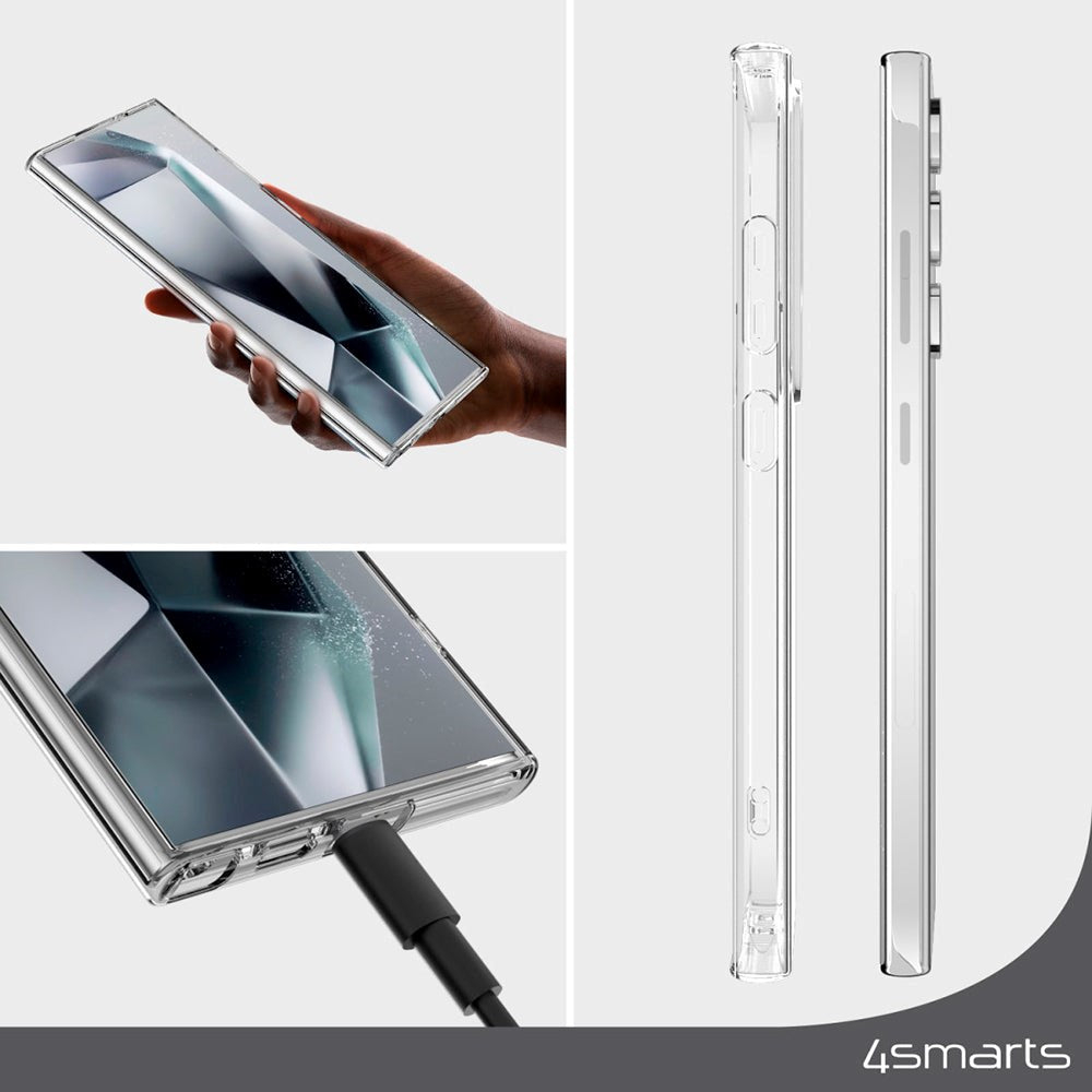 Samsung Galaxy S24 Ultra 4smarts Second Glass X-Pro 360° beskyttelsessett (deksel + herdet glass)