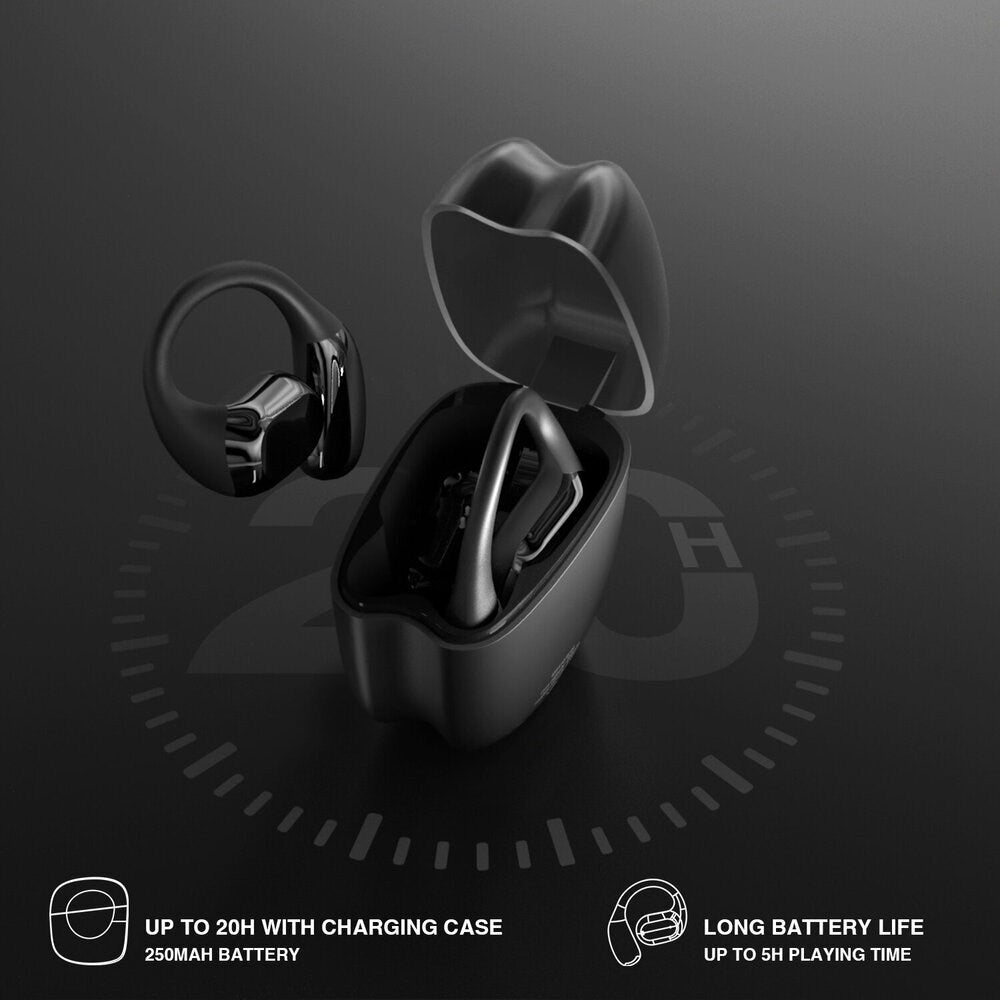 4smarts True Wireless SkyBuds Sport Headset - Open-Ear - Sort