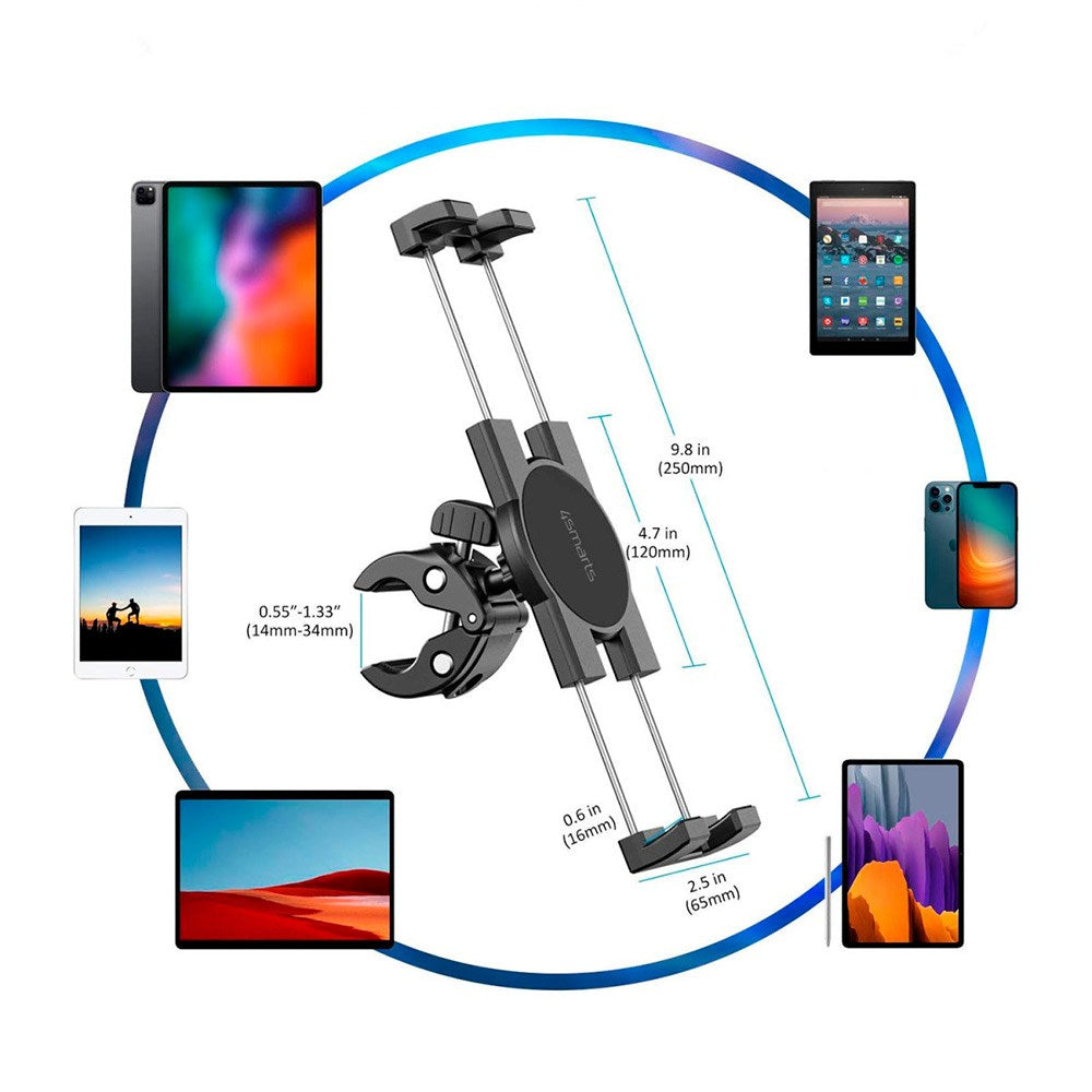 4smarts ErgoFix H24 Universal mobil- og nettbrettholder - Sort