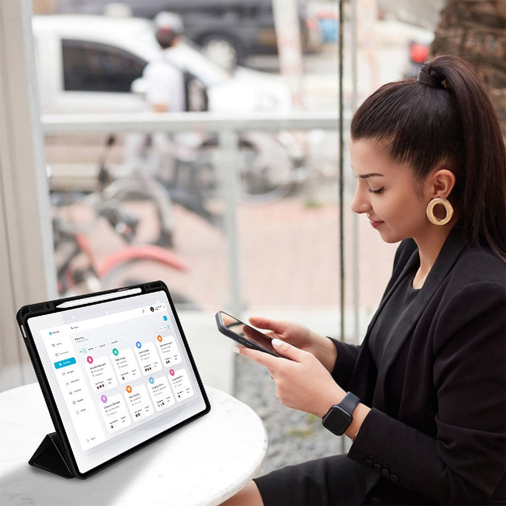 iPad Pro 11" (2025 / 2024) 4smarts Basic Folio Cover m. Pen Holder - Sort