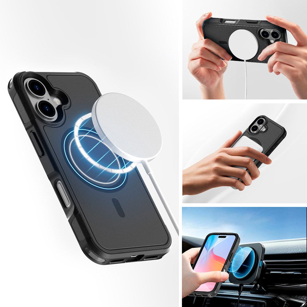 iPhone 16 4smarts Defend Bakdeksel - MagSafe-kompatibel - Svart