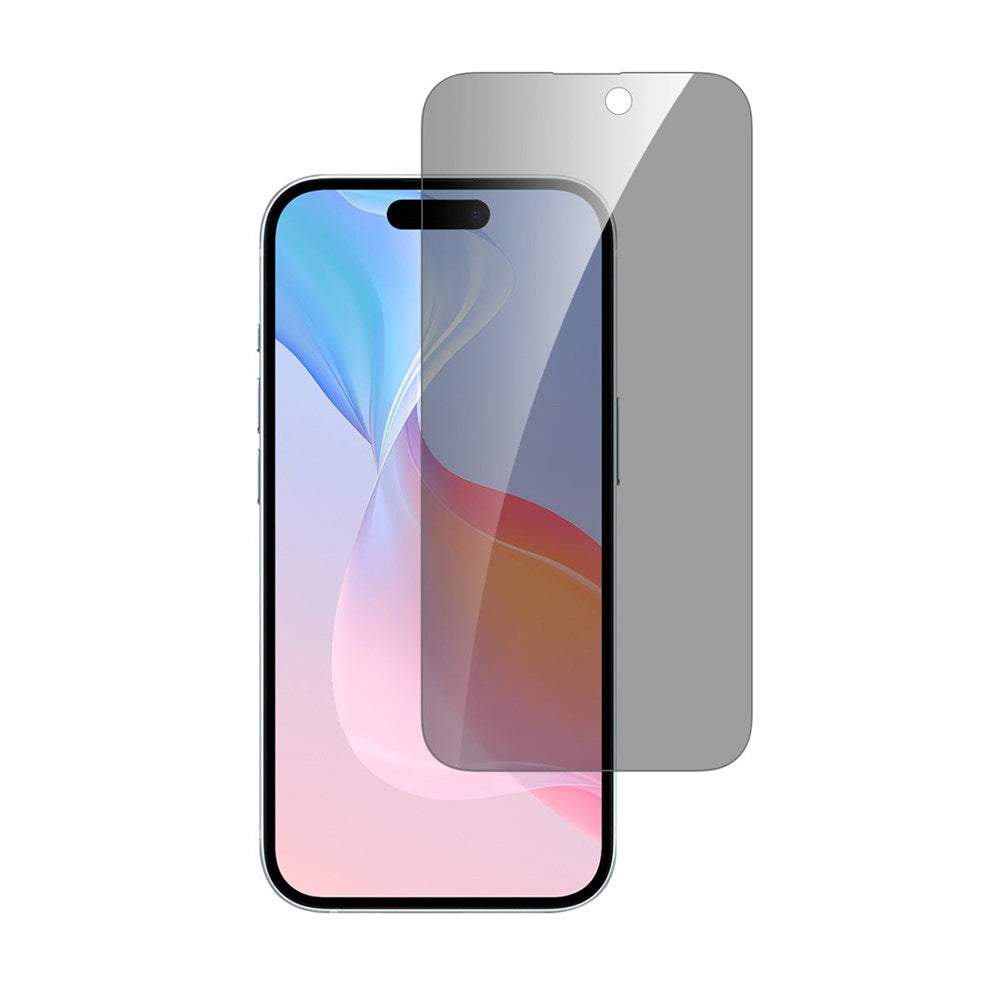 iPhone 16 4smarts Second Glass Privacy Herdet glass m. Monteringsramme - Case Friendly - Gjennomsiktig