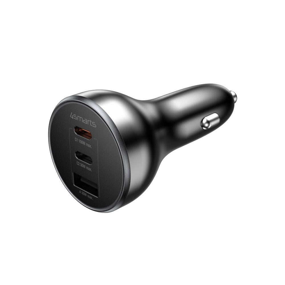 4smarts VoltRoad Ultimate 160W Biloplader - 2 x USB-C & 1 x USB-A - Sort