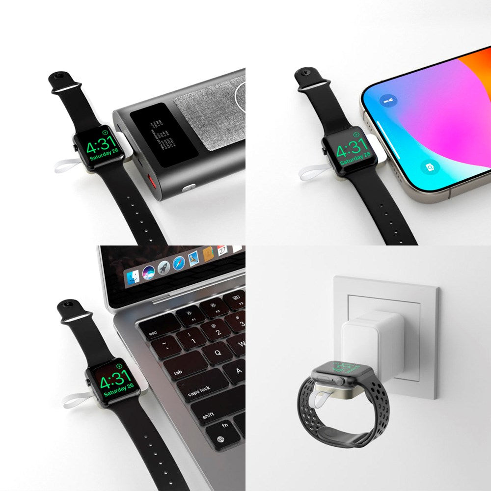 Trådløs lader - 4smarts - Apple Watch - USB-C - Hvit