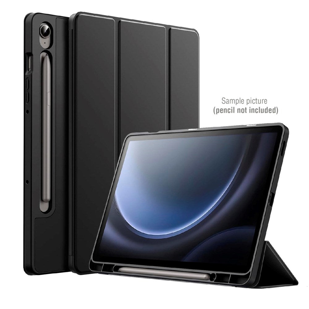 4smarts Basic Folio Case m. Penneholder - Samsung Galaxy Tab S10+ (Plus) / S9 FE+ (Plus) / S9+ (Plus) - Svart