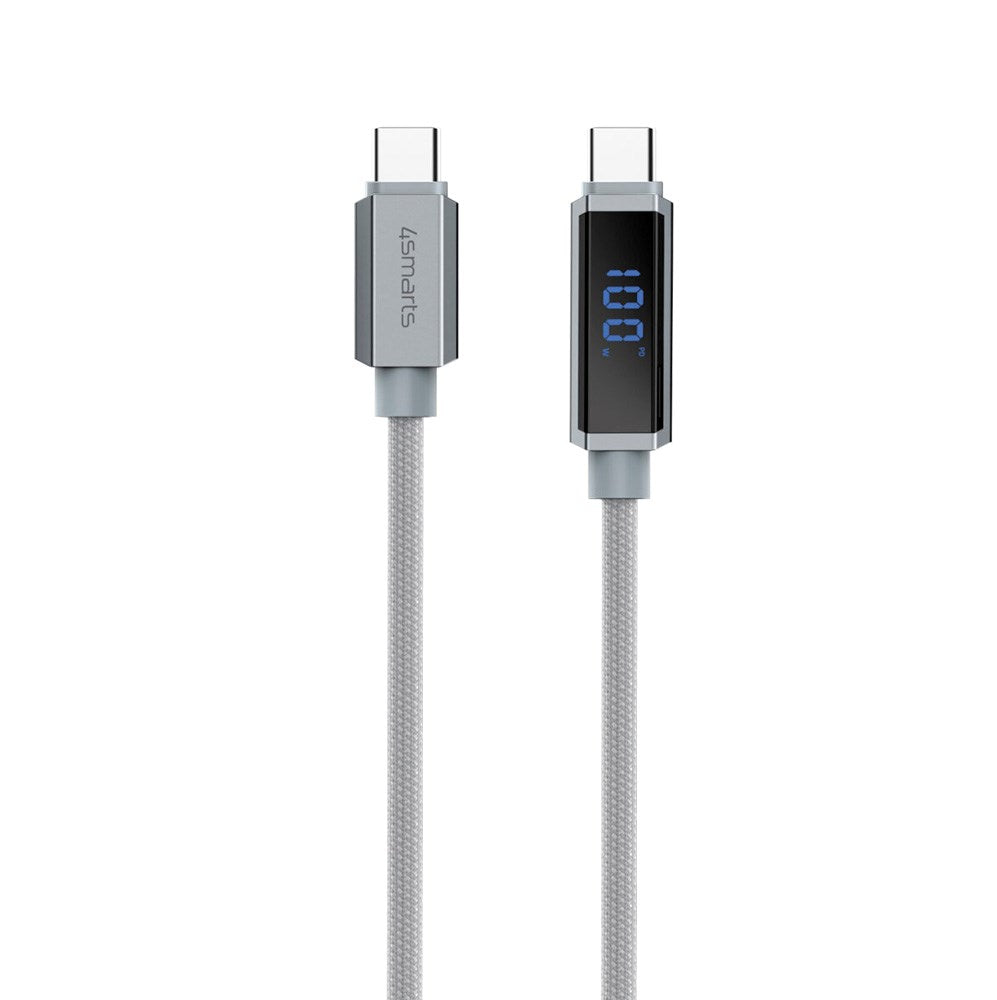 4smarts - DigitCord USB-C Kabel 100W - 1.5m - Grå