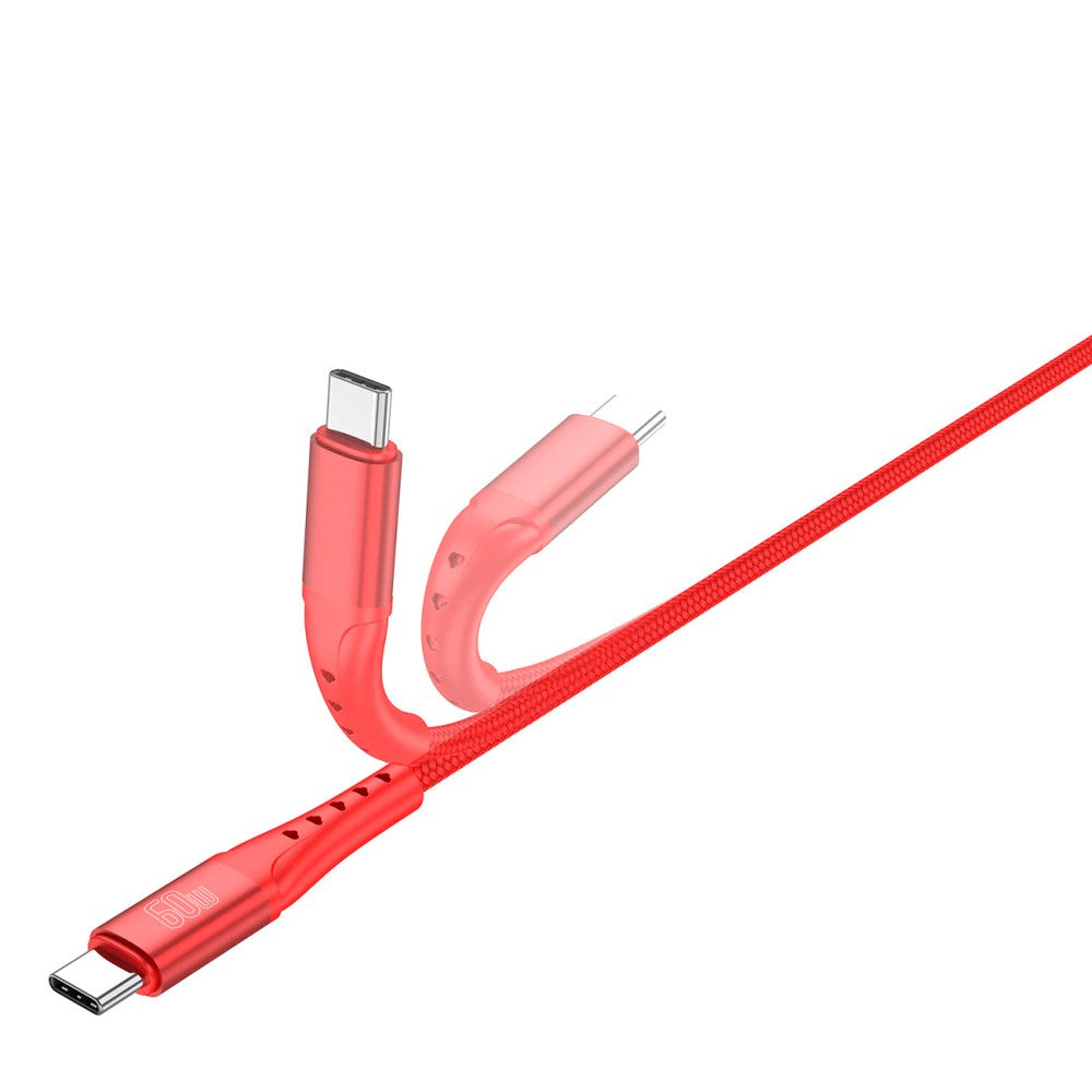 4smarts - USB-C til USB-C Kabel 60W - 1.5 m - Rød