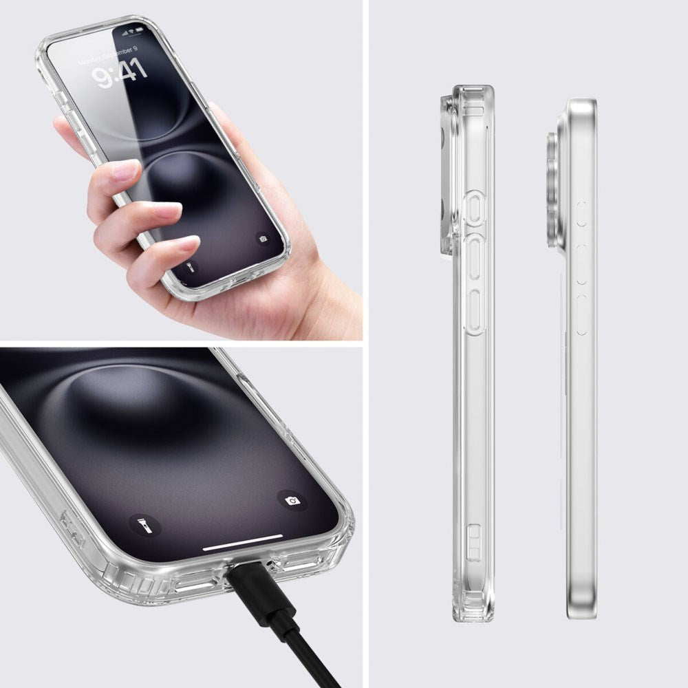 iPhone 17 Pro - 4Smarts 360° Beskyttelsessæt m. Cover & Skærmbeskyttelsesglas - MagSafe Kompatibel - Gennemsigtig