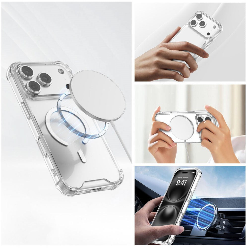 4Smarts iPhone 17 Pro Max IBIZA Hybrid Case - MagSafe Kompatibel - Gennemsigtig