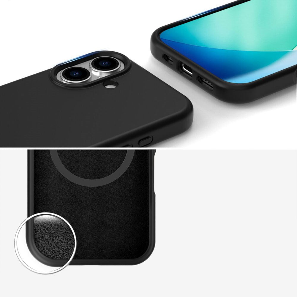 4Smarts iPhone 17 Silikone Mobil Cover - MagSafe Kompatibel - Sort