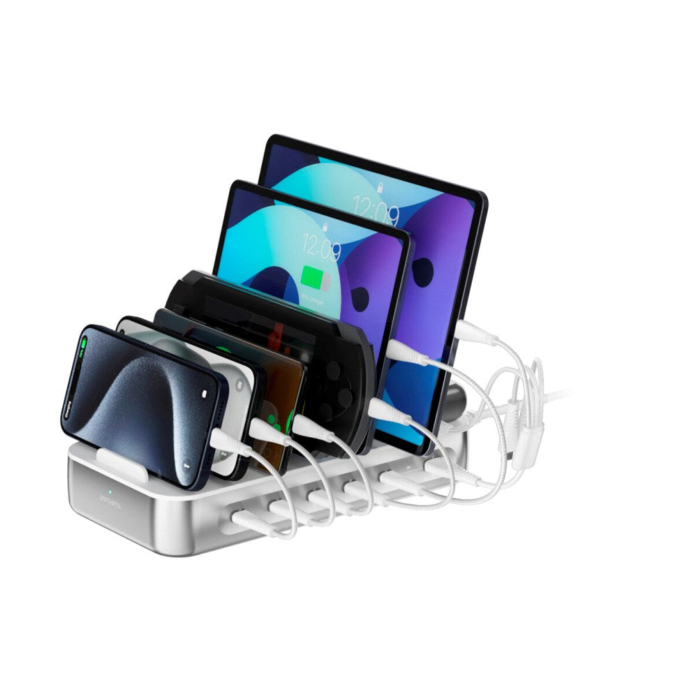 4smarts - Opladningsdock 100W - 9-i-1 - Sølv