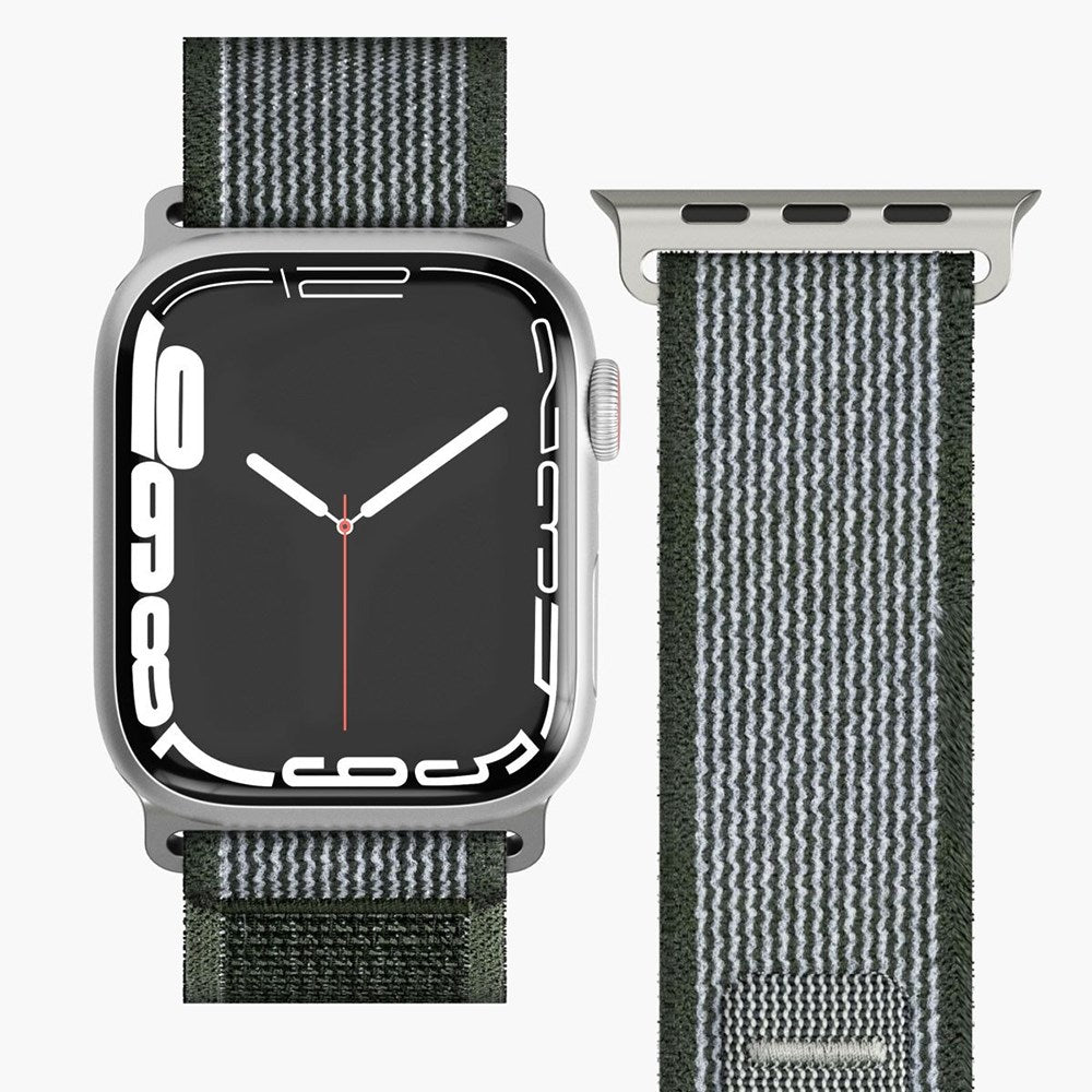 Vonmählen Apple Watch (38/40/SE/41/42 mm) Trekking Loop Nylon Watch-rem - Hvit / Grønn