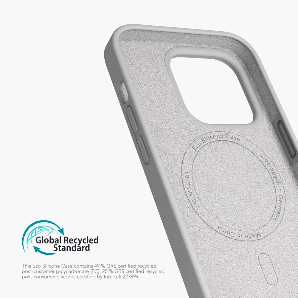 Vonmählen iPhone 13 Pro Eco Silikon Bakdeksel - MagSafe kompatibel - Grå