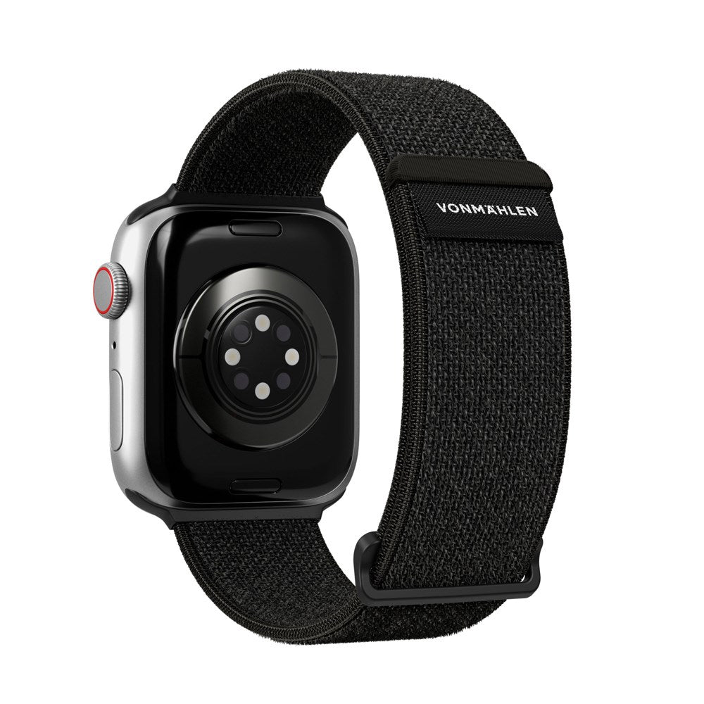 Apple Watch (42/44/45/46/SE/49 mm) Vonmählen Fitness Loop 2 Nylon klokkerem - svart