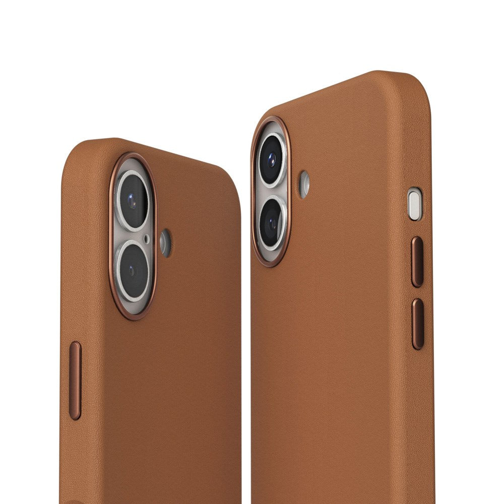 Vonmählen iPhone 16 Like Leather Bakdeksel - MagSafe-kompatibel - Brun