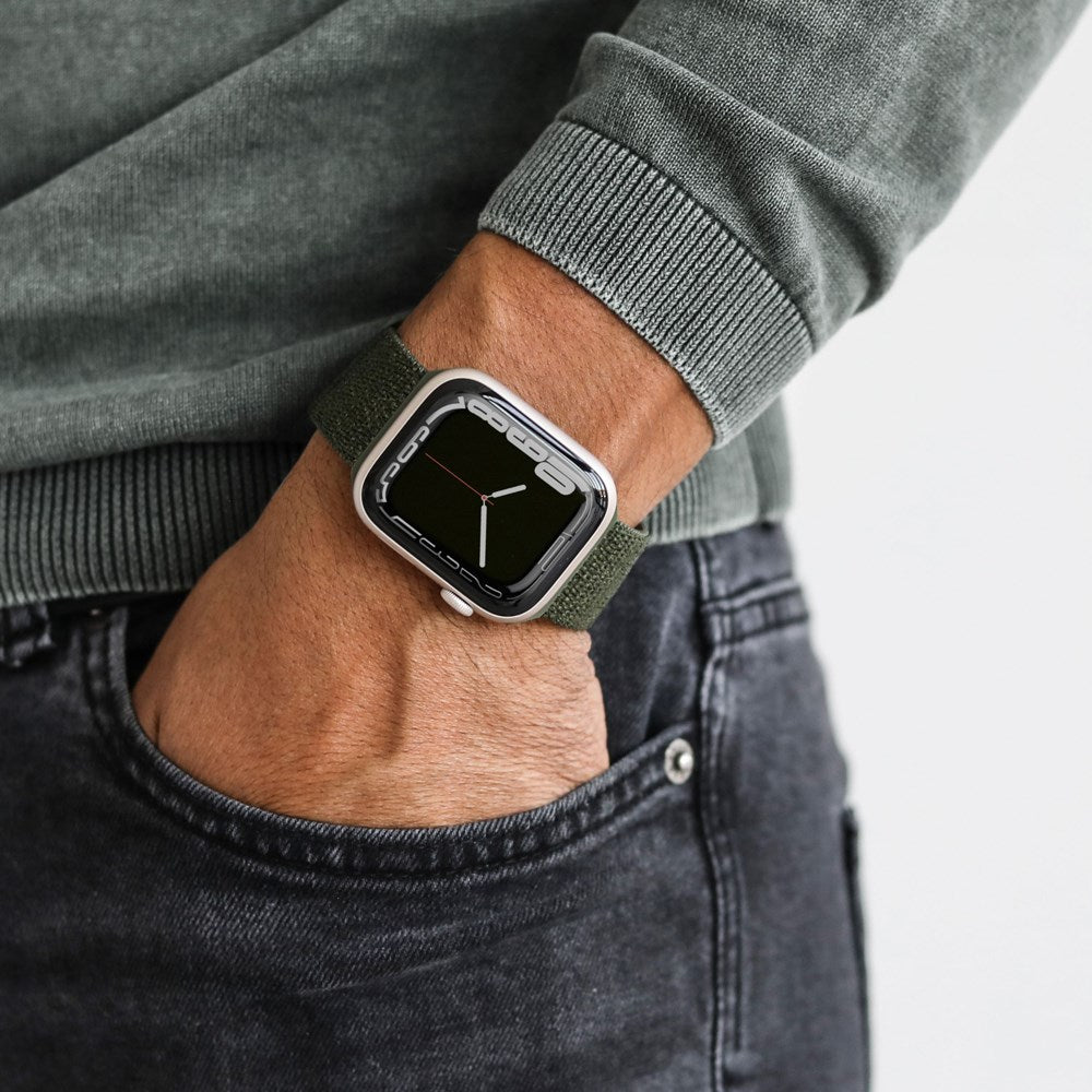 Apple Watch (38/40/SE/41/42 mm) Vonmählen Fitness Loop 2 Nylon klokkerem - Grønn