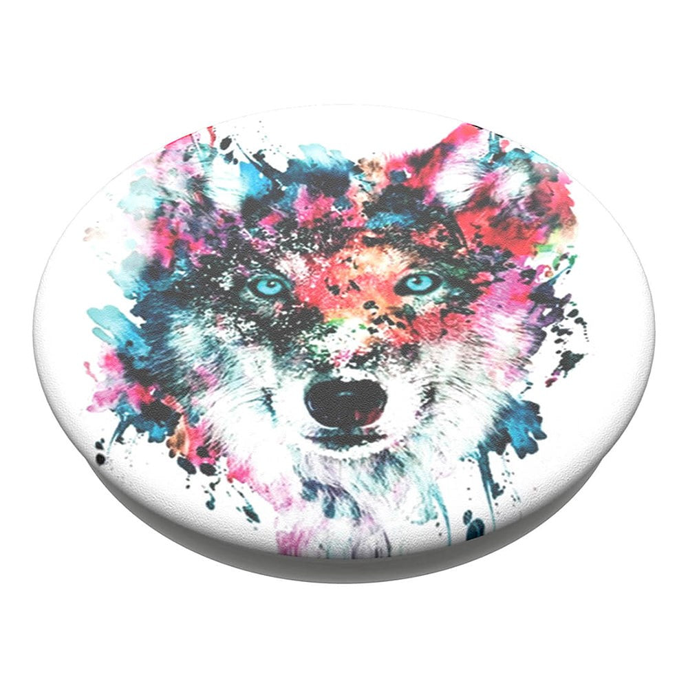 POPSOCKETS PopGrip Wolf avtagbart grep m. Stativfunksjon