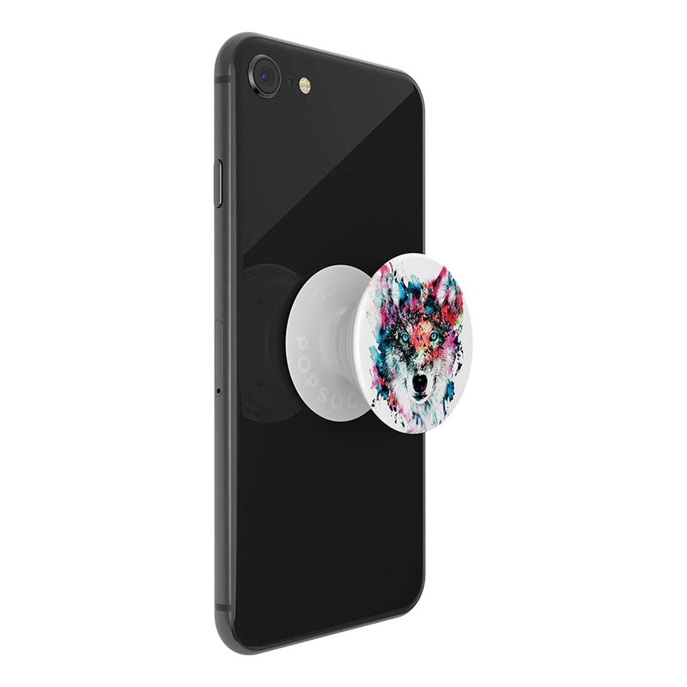 POPSOCKETS PopGrip Wolf avtagbart grep m. Stativfunksjon