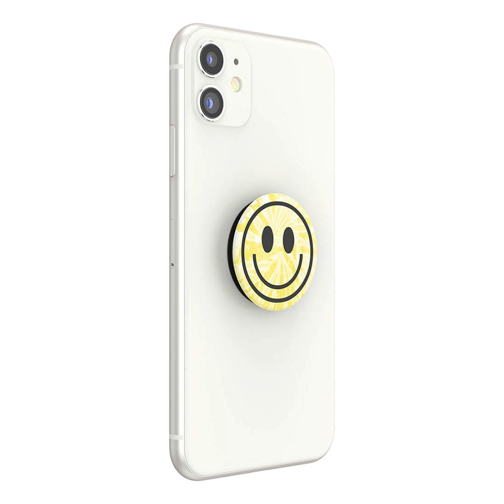 POPSOCKETS PopGrip Tie Dye Smiley Avtagbart grep m. Stativfunksjon