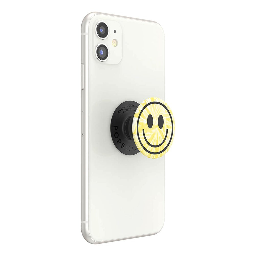 POPSOCKETS PopGrip Tie Dye Smiley Avtagbart grep m. Stativfunksjon