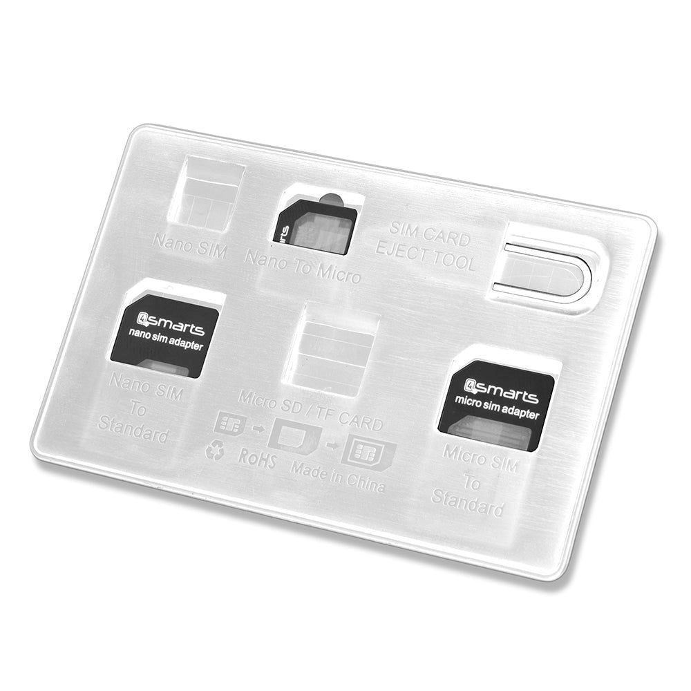 4smarts SIM Card Organizer - Sim-kortadapter (Micro Sim + Nano Sim) Hvit