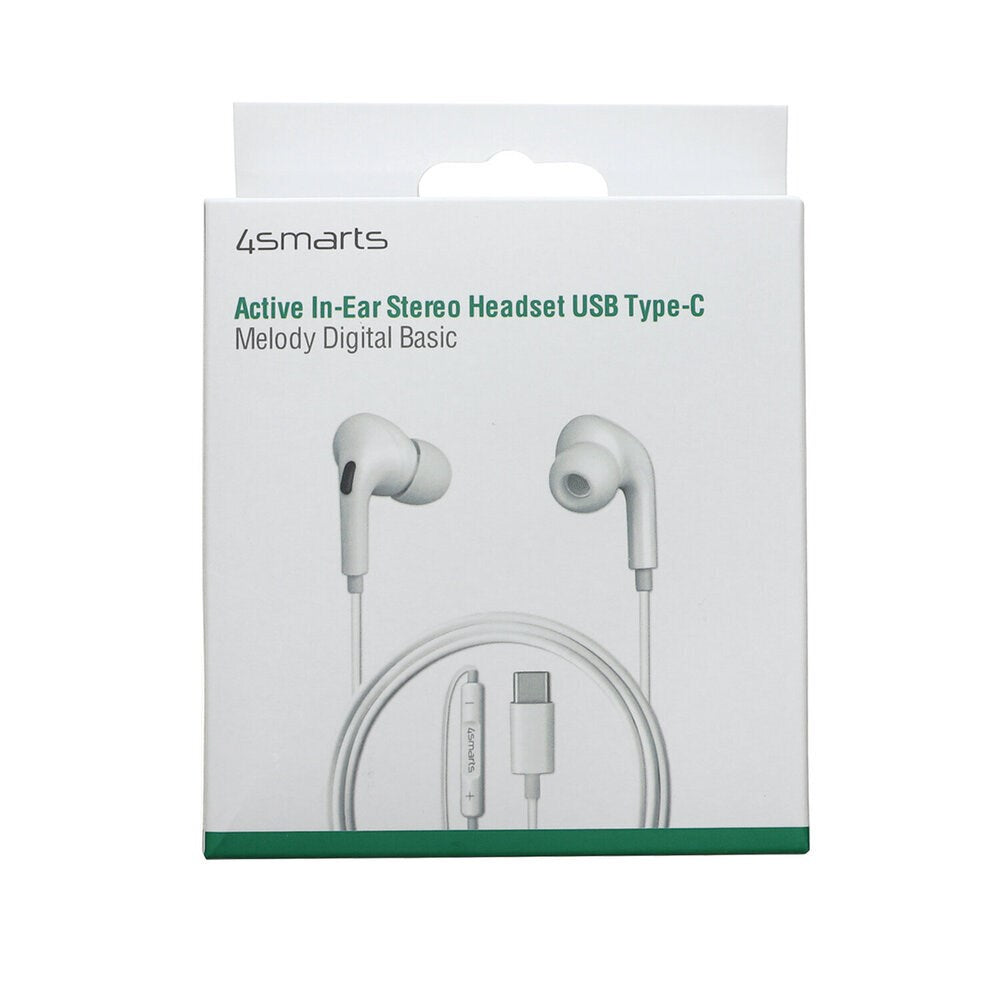 4smarts Melody Digital Basic Headset med USB-C Kabel - Hvid