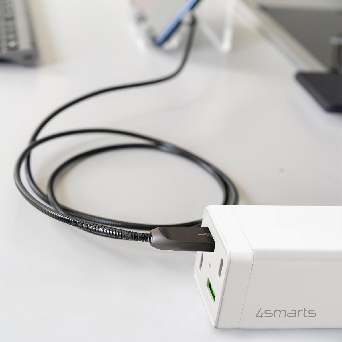 MultiGaN 4Smarts 65W Hurtig Lader station (USB-C & USB-A) - Hvid
