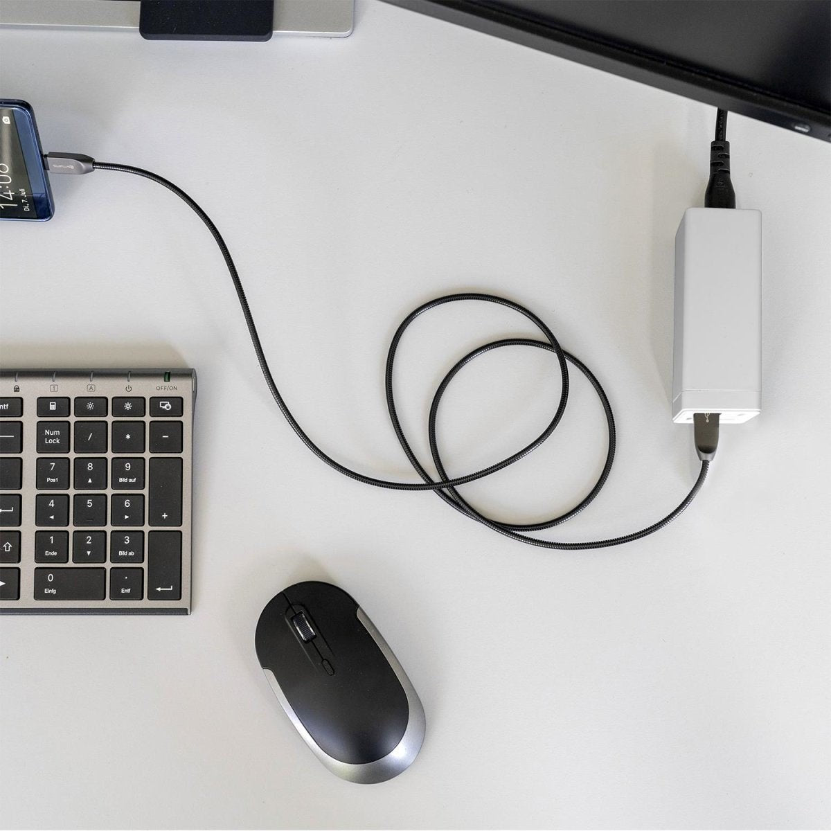 MultiGaN 4Smarts 65W Hurtig Lader station (USB-C & USB-A) - Hvid